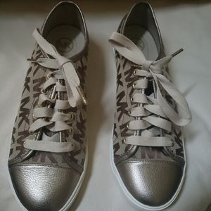 Authentic MK Gold Metallic Sneakers